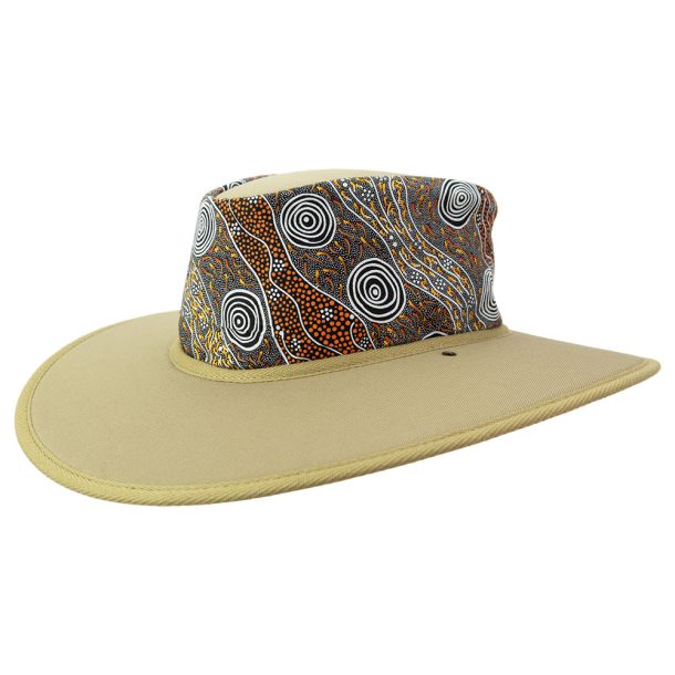 Nullarbor Hat Indigenous Print |by Newcastle Hats